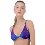 Realistic Night Sky With Constellations Knot Up Bikini Top
