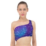 Realistic Night Sky With Constellations Spliced Up Bikini Top 