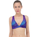 Realistic Night Sky With Constellations Classic Banded Bikini Top