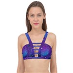 Realistic Night Sky With Constellations Cage Up Bikini Top