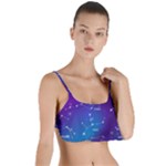 Realistic Night Sky With Constellations Layered Top Bikini Top 