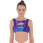 Realistic Night Sky With Constellations Bandaged Up Bikini Top
