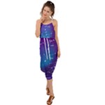Realistic Night Sky With Constellations Waist Tie Cover Up Chiffon Dress