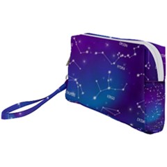 Realistic Night Sky With Constellations Wristlet Pouch Bag (Small) from ArtsNow.com