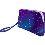 Realistic Night Sky With Constellations Wristlet Pouch Bag (Small)