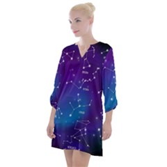 Open Neck Shift Dress 