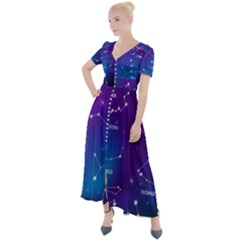 Button Up Short Sleeve Maxi Dress 