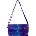 Realistic Night Sky With Constellations Removable Strap Clutch Bag
