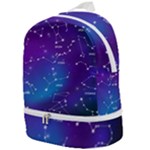 Realistic Night Sky With Constellations Zip Bottom Backpack