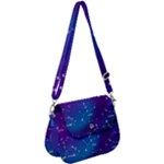 Realistic Night Sky With Constellations Saddle Handbag