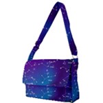 Realistic Night Sky With Constellations Full Print Messenger Bag (L)
