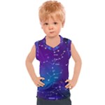 Realistic Night Sky With Constellations Kids  Sport Tank Top