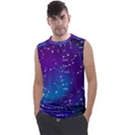Realistic Night Sky With Constellations Men s Regular Tank Top