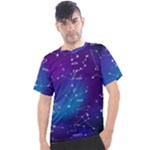 Realistic Night Sky With Constellations Men s Sport Top