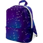 Realistic Night Sky With Constellations Zip Up Backpack