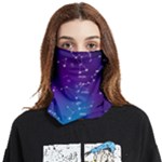 Realistic Night Sky With Constellations Face Covering Bandana (Two Sides)