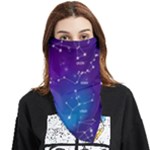 Realistic Night Sky With Constellations Face Covering Bandana (Triangle)
