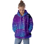 Realistic Night Sky With Constellations Kids  Oversized Hoodie
