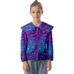 Realistic Night Sky With Constellations Kids  Peter Pan Collar Blouse