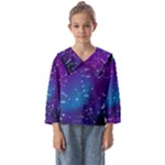 Realistic Night Sky With Constellations Kids  Sailor Shirt