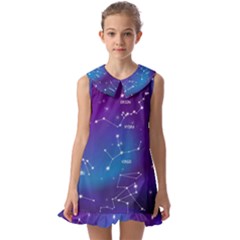 Kids  Pilgrim Collar Ruffle Hem Dress 