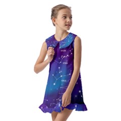 Kids  Pilgrim Collar Ruffle Hem Dress 