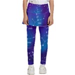 Realistic Night Sky With Constellations Kids  Skirted Pants