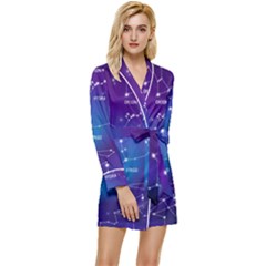 Long Sleeve Satin Robe 