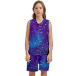 Realistic Night Sky With Constellations Kids  Basketball Mesh Set