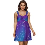 Realistic Night Sky With Constellations Ruffle Strap Babydoll Chiffon Dress