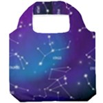 Realistic Night Sky With Constellations Foldable Grocery Recycle Bag