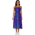 Realistic Night Sky With Constellations Sleeveless Shoulder Straps Boho Dress