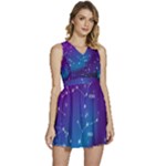 Realistic Night Sky With Constellations Sleeveless High Waist Mini Dress