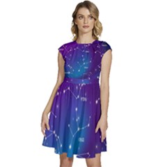Cap Sleeve High Waist Dress 