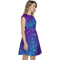 Cap Sleeve High Waist Dress 