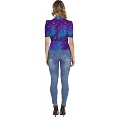 Puffed Short Sleeve Button Up Jacket 