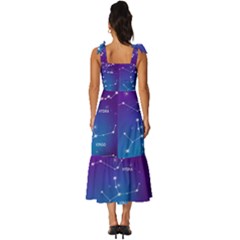 Tie-Strap Tiered Midi Chiffon Dress 