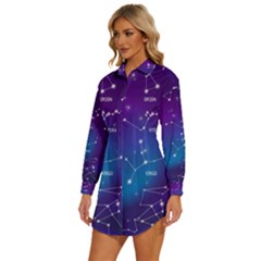 Womens Long Sleeve Shirt Dress 