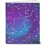 Realistic Night Sky With Constellations 8  x 10  Hardcover Notebook