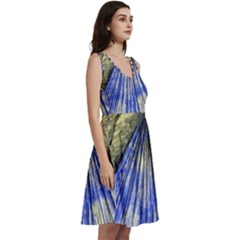 Sleeveless V-Neck Skater Dress with Pockets 