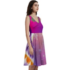 Sleeveless V-Neck Skater Dress with Pockets 