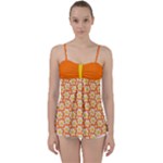 cute smile face chamomile Babydoll Tankini Top