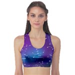 Realistic Night Sky With Constellations Fitness Sports Bra