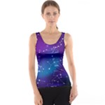 Realistic Night Sky With Constellations Women s Basic Tank Top