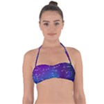 Realistic Night Sky With Constellations Tie Back Bikini Top