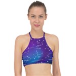 Realistic Night Sky With Constellations Halter Bikini Top