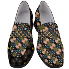 Women s Chunky Heel Loafers 