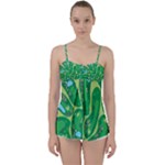 Golf Course Par Golf Course Green Babydoll Tankini Top