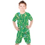 Golf Course Par Golf Course Green Kids  T-Shirt and Shorts Set