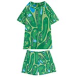 Golf Course Par Golf Course Green Kids  Swim T-Shirt and Shorts Set